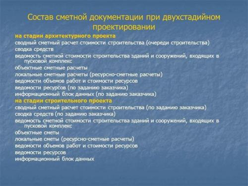 Смета на строительство дома 2019. Состав сметы на строительство