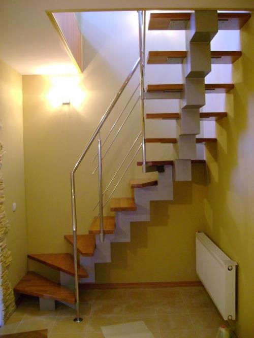 Лестница на металлическом каркасе. Виды металлических каркасов