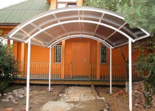 Навесы из поликарбоната — самостоятельное изготовление и особенности проектирования (100 фото)