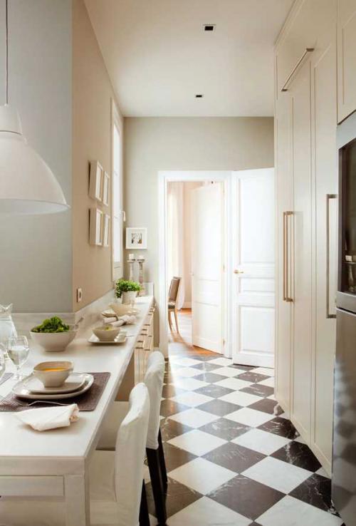 Кухня c «шахматным» полом 01