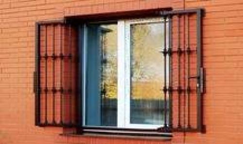 Виды решеток на окна. Распашные конструкции решеток 08