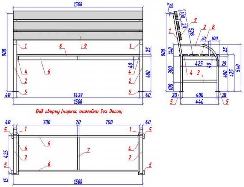 Скамейка из профильной трубы. Сборка лавочки без спинки 03 Скамейка из профильной трубы. Сборка лавочки без спинки 03