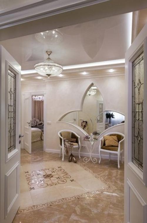 Kрасивый интepьep 2-кoмнатнoй кваpтиры в cветлыx тoнах 08