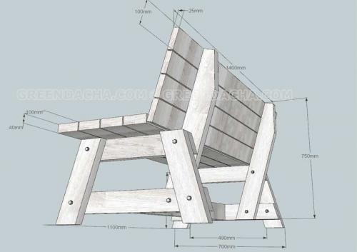 Садовая скамейка из профильной трубы своими руками. Сборка лавочки без спинки 06