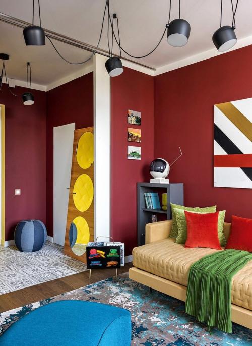 Смелый интерьер сталинской квартиры в Москве (55 кв. м) 02