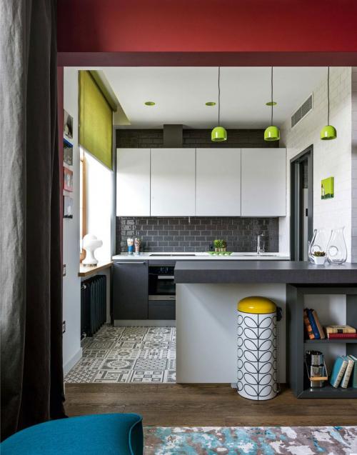 Смелый интерьер сталинской квартиры в Москве (55 кв. м) 01