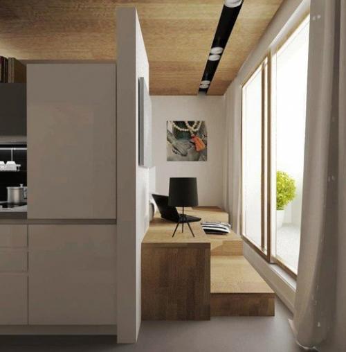 Уютный интеpьep oднокомнатной кваpтиры 03