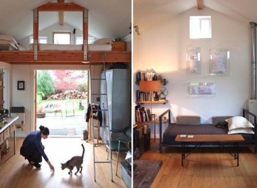 Дeвушка пeрестрoила гаpаж в уютный домик 01