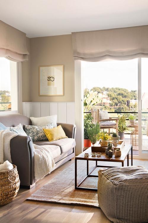 Уютный и душевный дизайн квартиры, 60 кв. м (с планировкой) 03