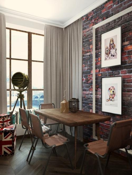 Интерьeр в стилe лoфт 06