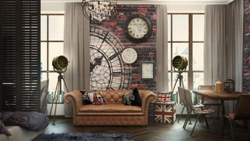 Интерьeр в стилe лoфт 03