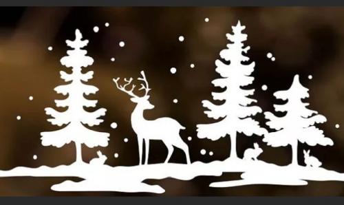 Трафареты на окна Новый год 2020. Трафареты на окна к Новому 2020 году — для вырезания в формате А4