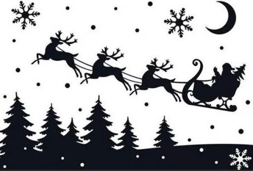 Трафареты на окна Новый год 2020. Трафареты на окна к Новому 2020 году — для вырезания в формате А4