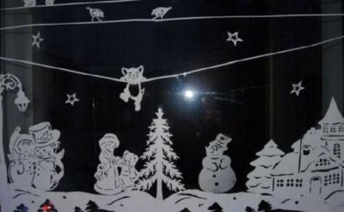 Трафареты на окна Новый год 2020. Трафареты на окна к Новому 2020 году — для вырезания в формате А4