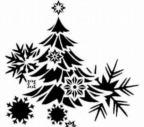 Топ 100 рисунков на окна из бумаги к Новому 2020 году. Вытыканка шаблоны из бумаги на Новый год 2020 01