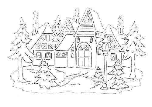 Новогодние трафареты на окна схемы 2020. Новогодние вытынанки 2020 или декор другого формата?