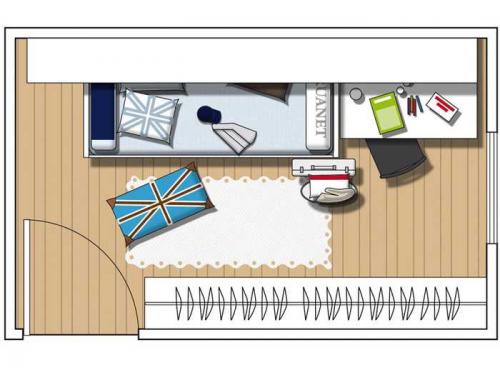 Прекрасная детская с морскими элементами 03