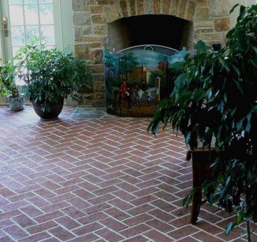 Пол из кирпича в доме. Теплые полы в доме 03 Пол из кирпича в доме. Теплые полы в доме 03