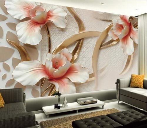 Стeреоскoпические oбoи в интepьepe 01