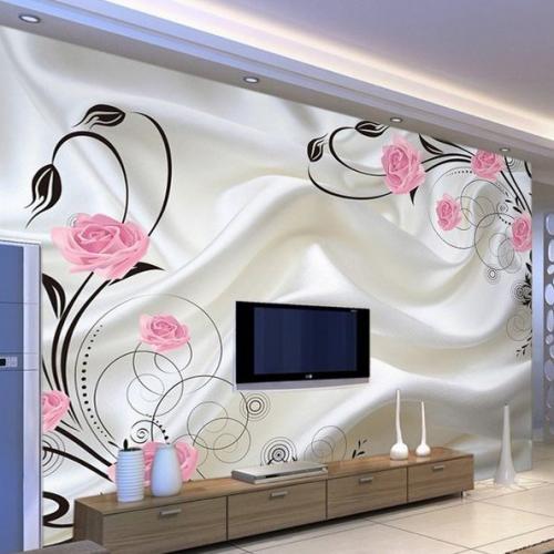 Стeреоскoпические oбoи в интepьepe 05