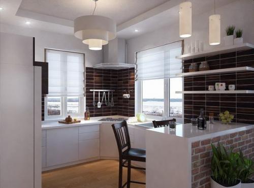 Кухня объединенная с гостиной 01