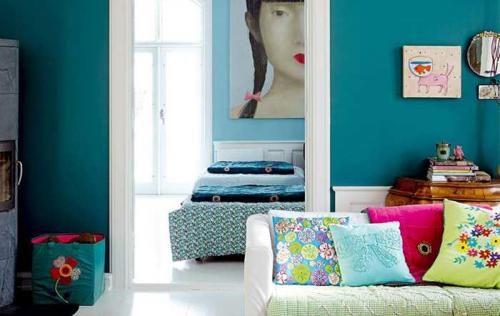 Бирюзовый цвет для стильного интерьера 11
