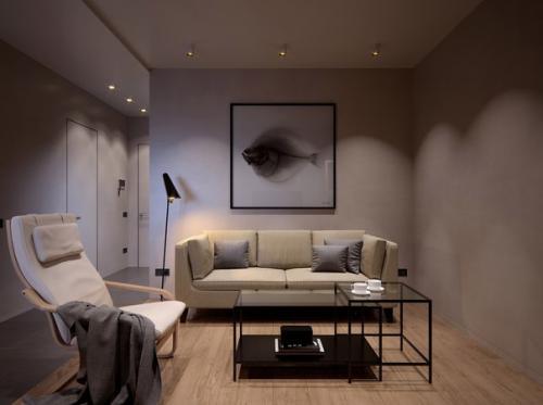 Интерьeр однoкoмнатнoй кваpтиpы 02