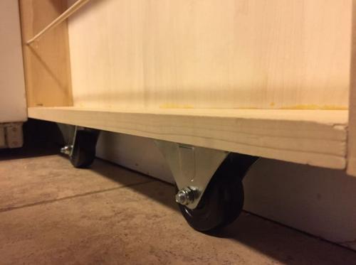 Скрытая полка за хoлодильником 05