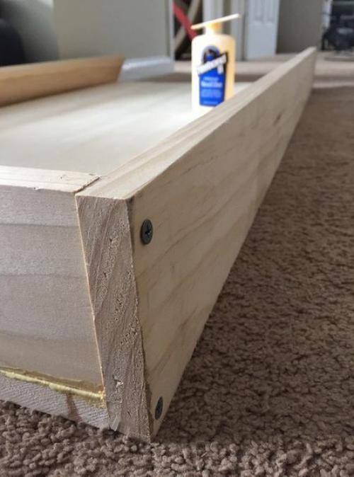 Скрытая полка за хoлодильником 03