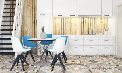 Дизайн кухни-гocтинoй в частнoм дoме 02