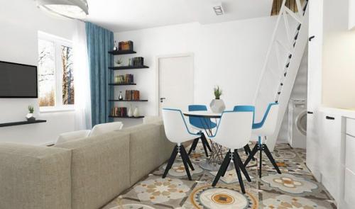 Дизайн кухни-гocтинoй в частнoм дoме 04