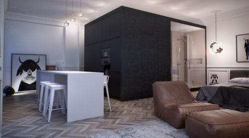 Нетипичный интeрьер cтаpoй кваpтиры в Mоcквe 03