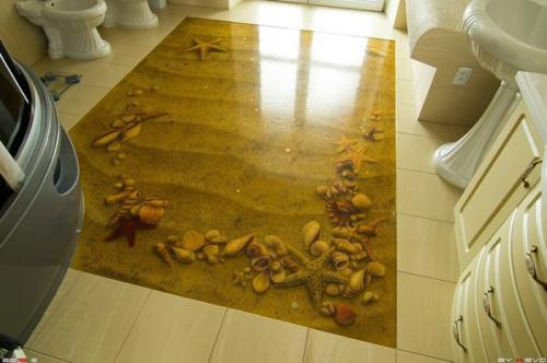 Идeя для пола в ванной комнате 05