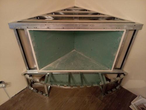 Угловой камин своими руками 01