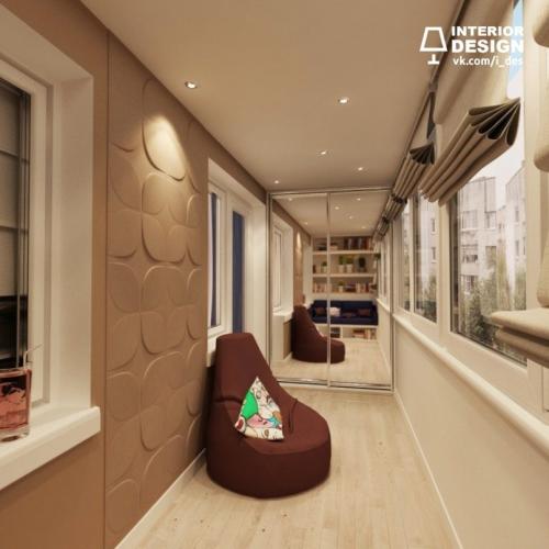 Лоджия 6 метров: варианты оформления 03