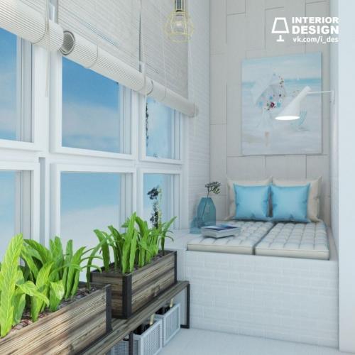 Лоджия 6 метров: варианты оформления 05