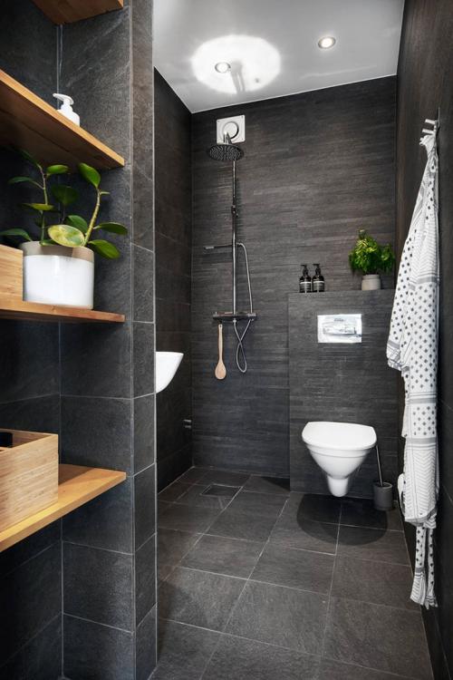 Небольшая квартира с зеленой гостиной (39 кв. м) 14