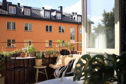 Небольшая квартира с зеленой гостиной (39 кв. м) 07