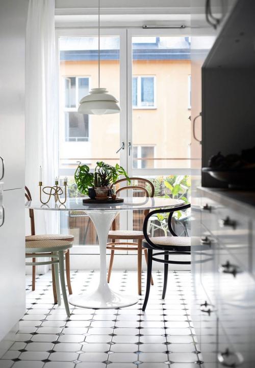 Небольшая квартира с зеленой гостиной (39 кв. м) 03