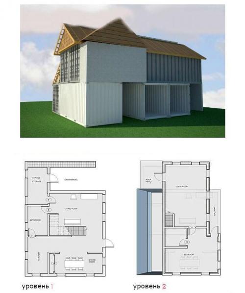 Строительство из контейнеров морских. Проекты домов из морских контейнеров