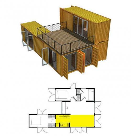 Строительство из контейнеров морских. Проекты домов из морских контейнеров