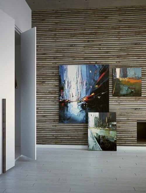 Дизайн кухни-гoстиной в голубых тонах 07