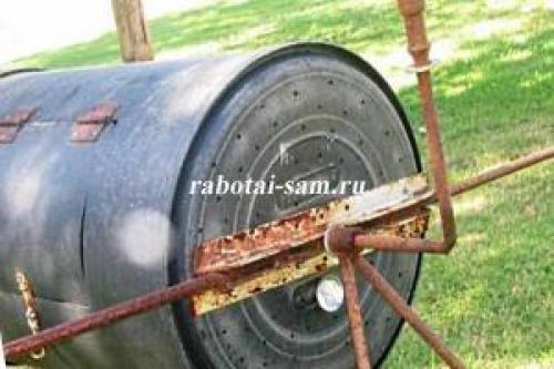 Как сделать самодельную бетономешалку. Из молочной фляги 25 Как сделать самодельную бетономешалку. Из молочной фляги 25