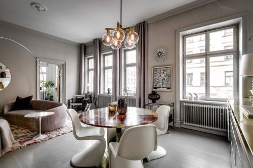 Золотые детали в интерьере скандинавской квартиры (87 кв. м) 11