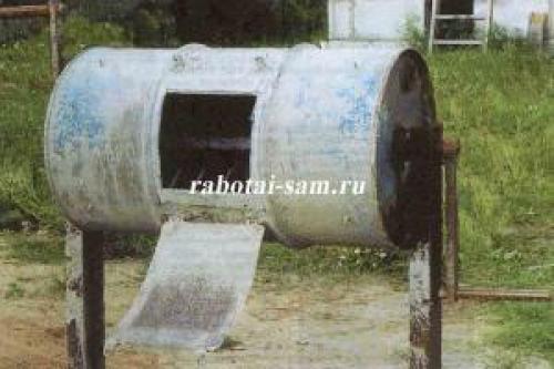 Как сделать самодельную бетономешалку. Из молочной фляги 26 Как сделать самодельную бетономешалку. Из молочной фляги 26