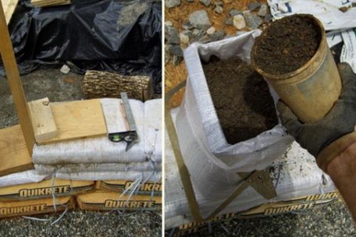 Глиняный дом. Кладка из мешков с землей