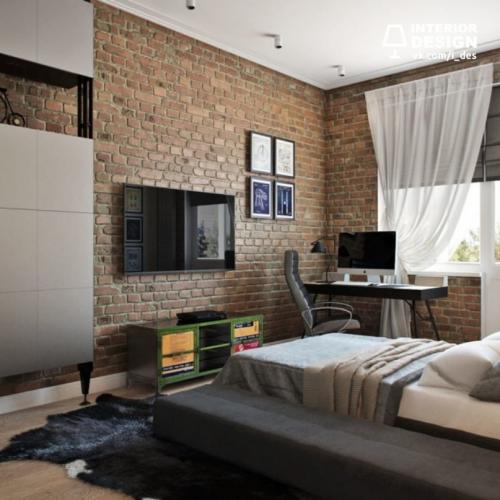 Комната мальчика-подростка в стиле лофт 01