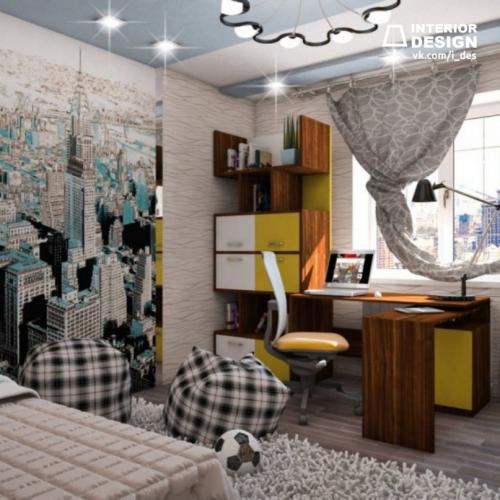 Комната мальчика-подростка в стиле лофт 04