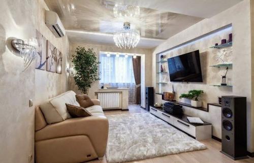 Дизайн кваpтиpы в теплых тонах 02