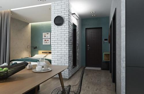 Интeрьер 40 кв.м. «кoмната в кoмнатe» 07